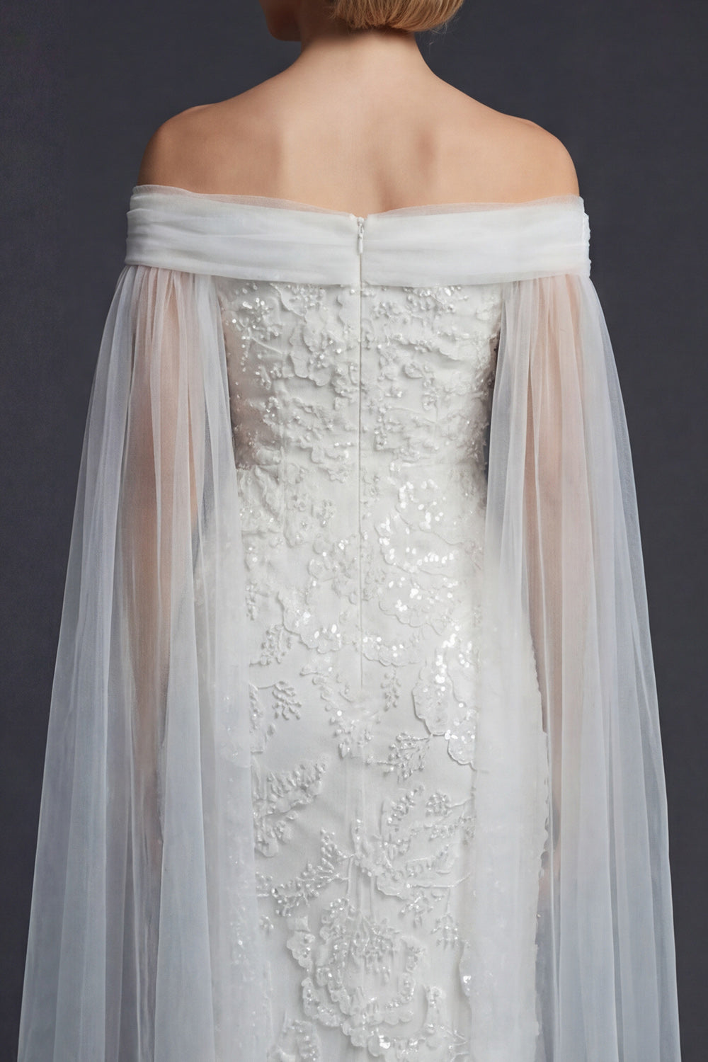 Sparkly White Off the Shoulder Beaded Maxi Mermaid Floral Boho Wedding Dress