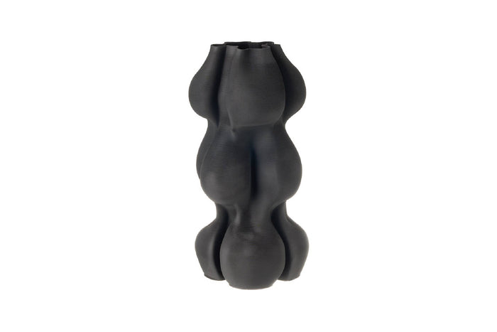 Bubble Ceramic Vase Black - Medium
