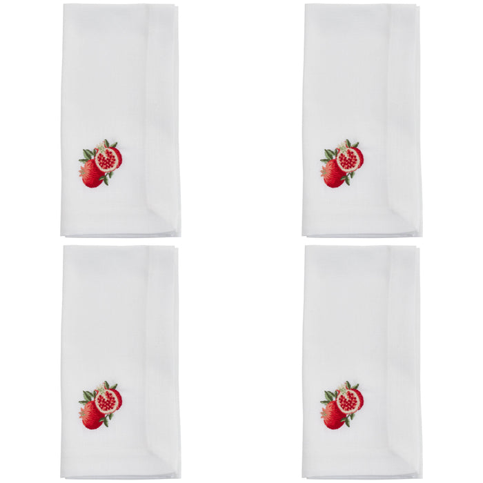 Embroidered Pomegranate Napkin - Set of 4