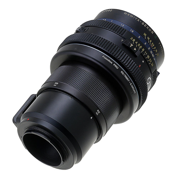 Fotodiox Pro Lens Mount Adapter - Mamiya RB67/RZ67 Mount SLR Lens to Sony Alpha E-Mount Mirrorless Camera Body
