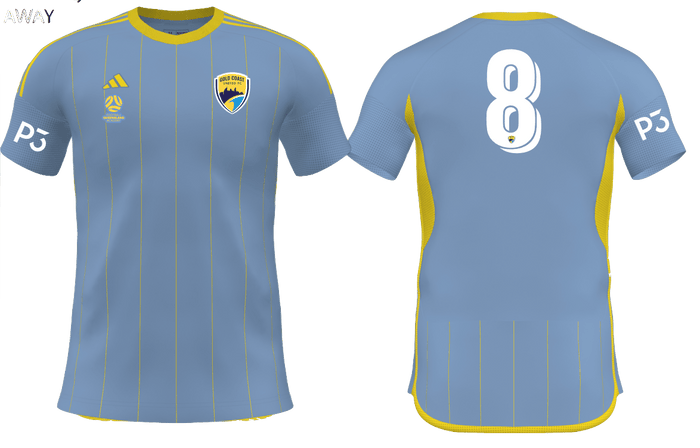 GOLD COAST UNITED Men's Competition 25 Away Jersey (JD7371-477-2394-GU2) GOLD COAST UNITED Adidas Club Zone