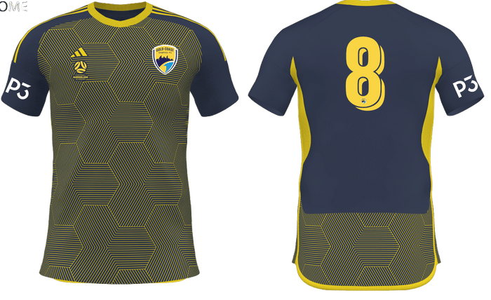 GOLD COAST UNITED Men's Competition 25 Home Jersey (JD7371-277-2394-GU2) GOLD COAST UNITED Adidas Club Zone