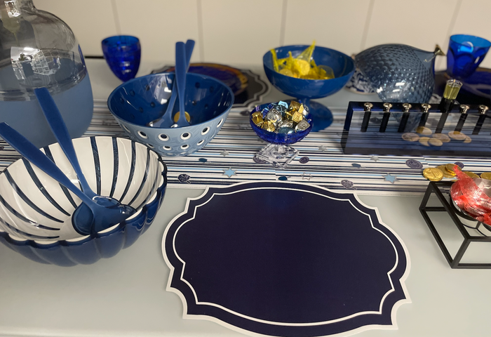HANUKkAH STRIPES PAPER PLACEMAT
