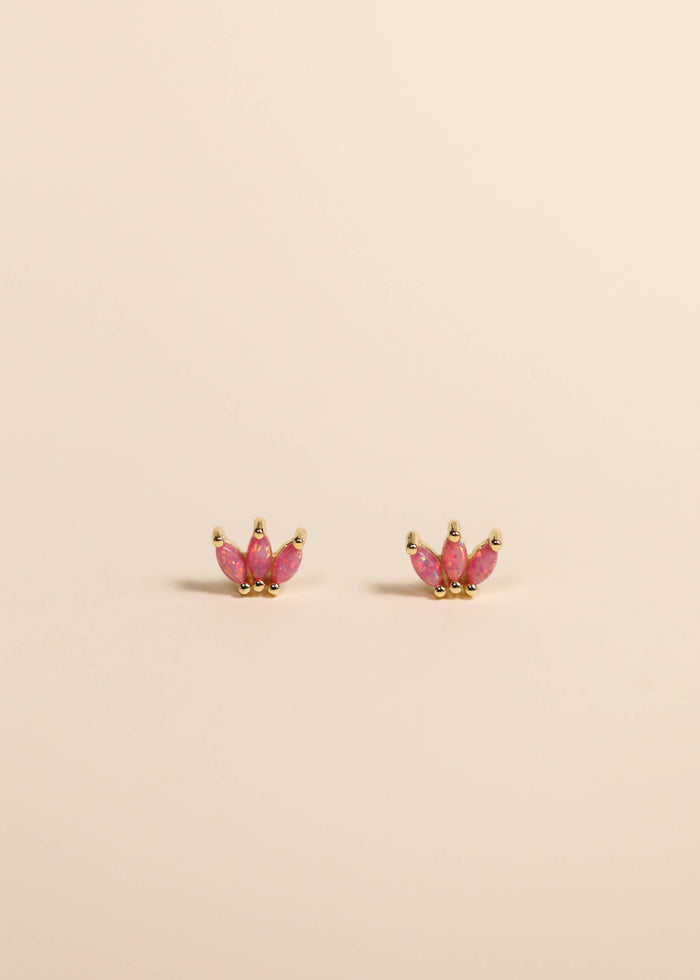 JaxKelly - Opal Crown Stud - Pink
