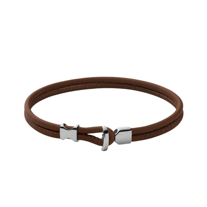 Miansai Orson Loop Leather Bracelet Vintage Cognac