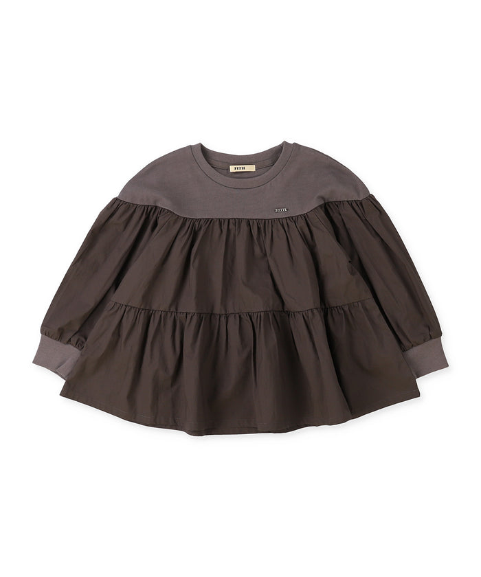 Smooth Cotton Jersey Tiered Tee