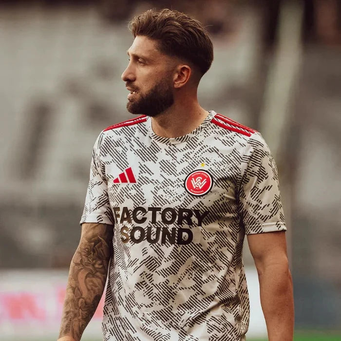 Western Sydney Wanderers 25/26 Warm Up Jersey (JD7368-WHITEGREYD) Apparel Adidas