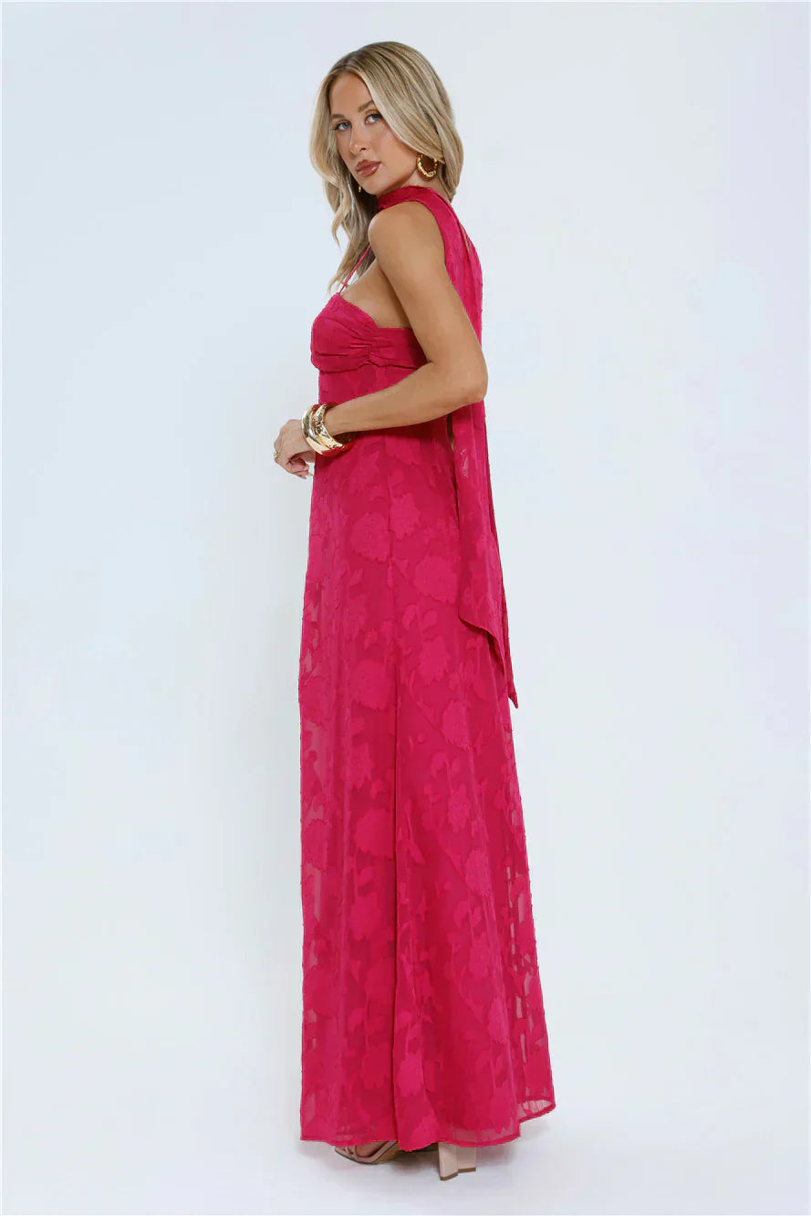 Flirt With Fire Maxi Dress Pink