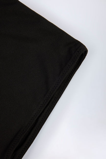 Slinky Jersey Low-Rise Hot Pants in Black