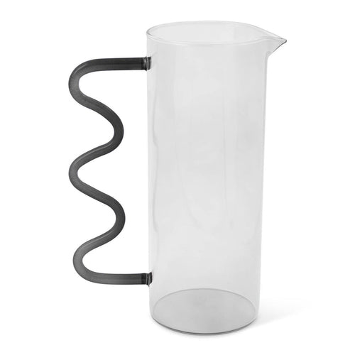 44oz Squiggle Pitcher - Clear Smoke