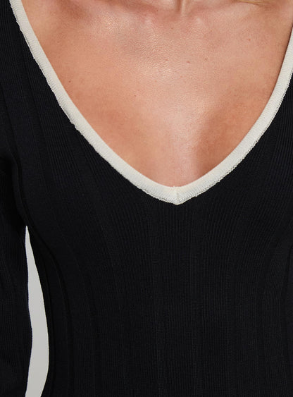 Claira Long Sleeve Maxi Dress Black