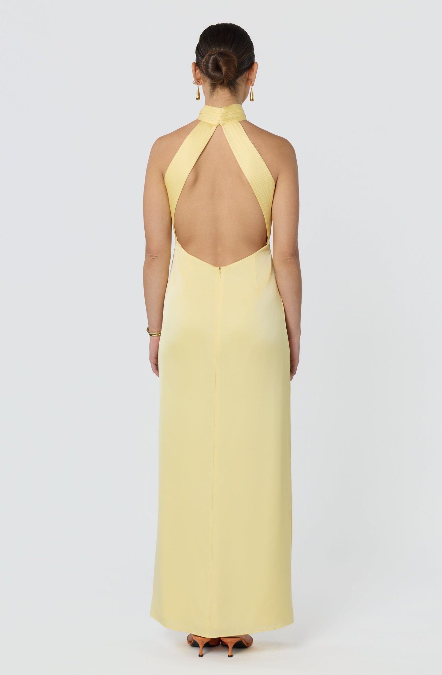 Aspen Twist Front Halter Maxi Dress