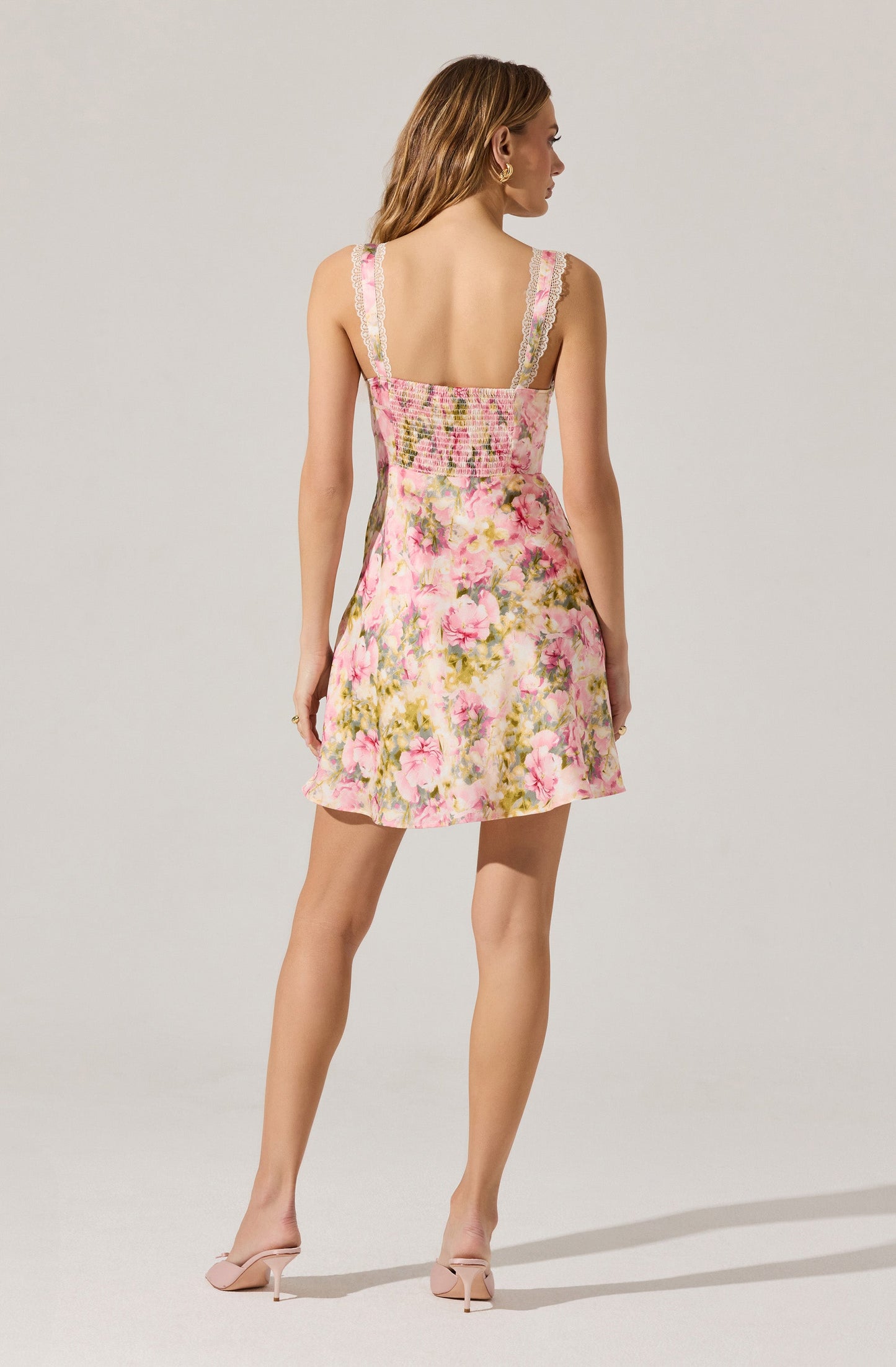 Alva Satin Floral Mini Dress