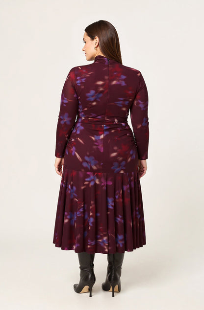 Aubriella Floral Mesh Midi Dress