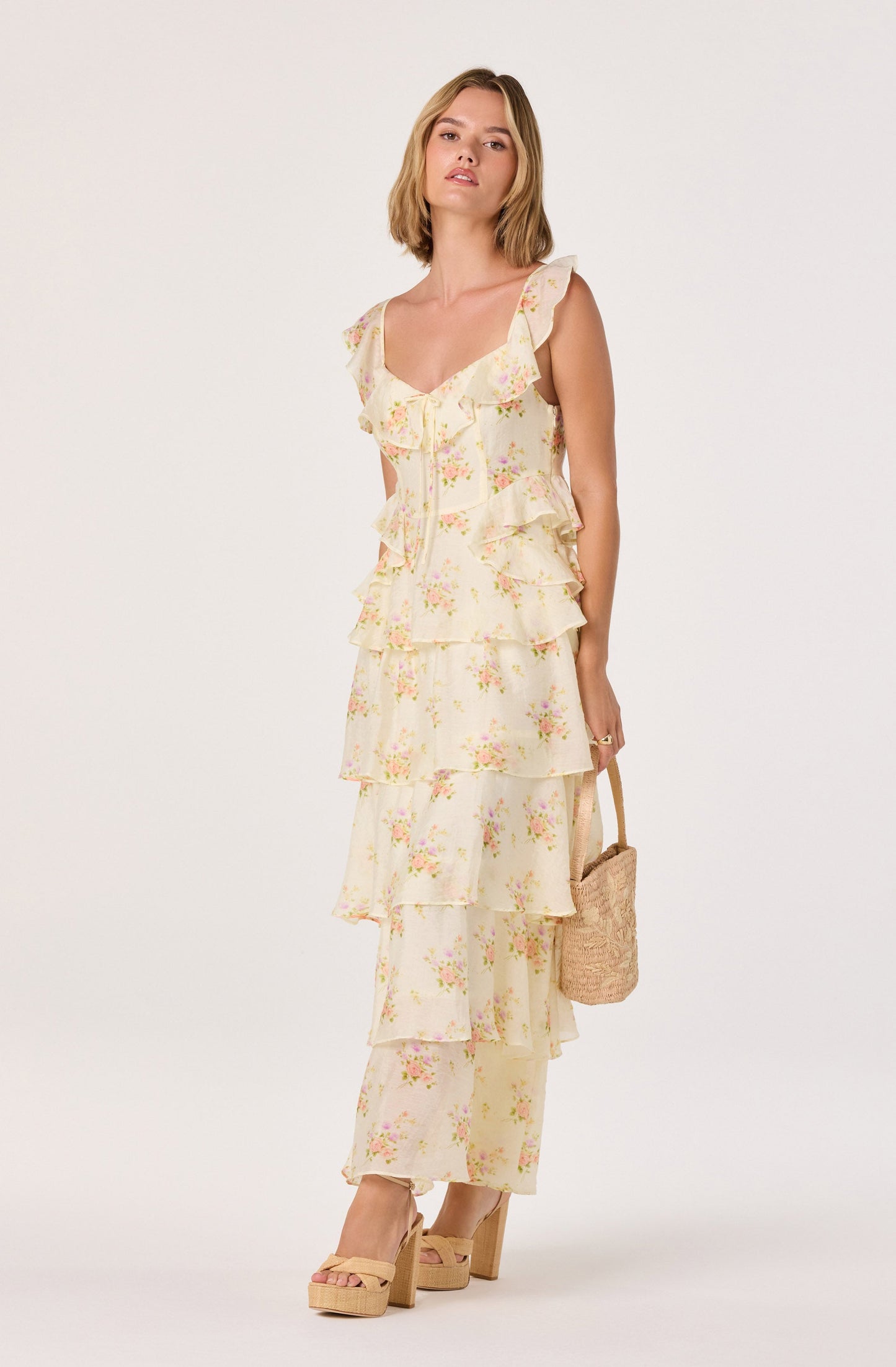 Adessa Floral Ruffle Tiered Maxi Dress