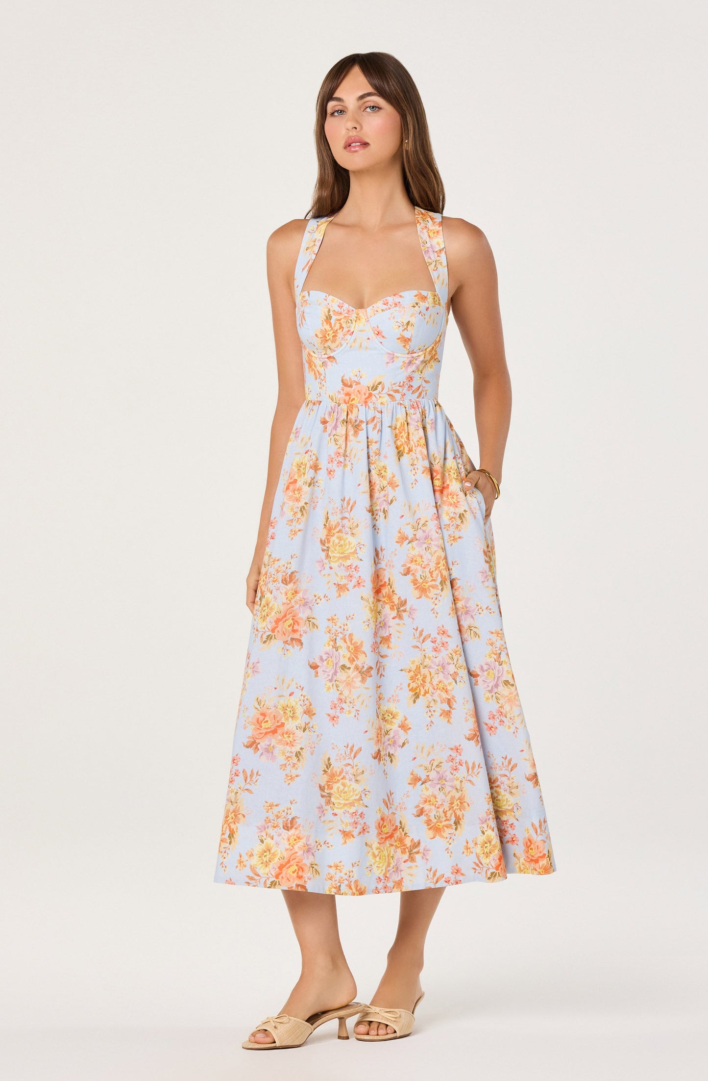 Beryl Garden Floral Midi Dress