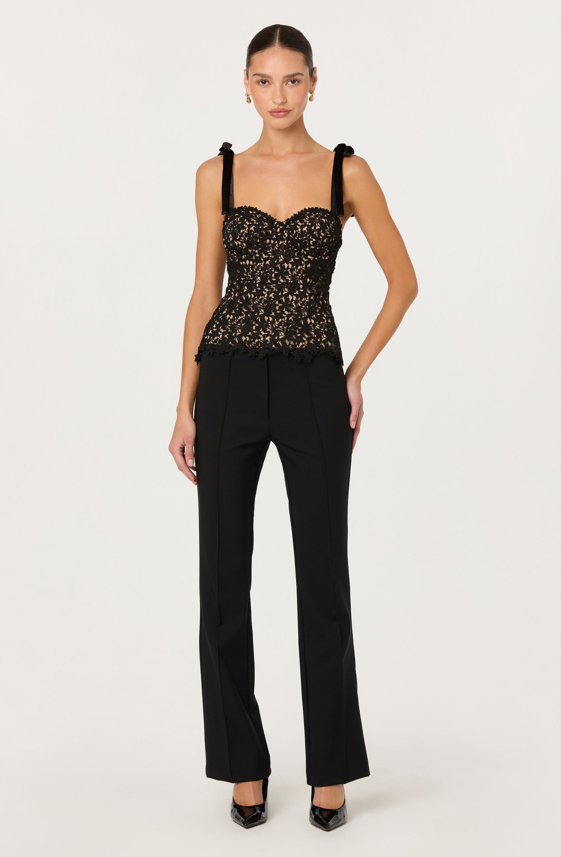 Andie Mid-Rise Pintuck Pants