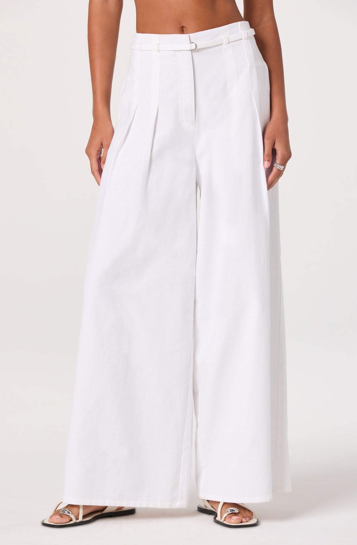 Aiden Pleated Wide-Leg Pants