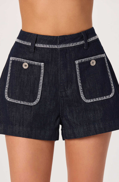 Bobbie Patch Pocket Denim Shorts