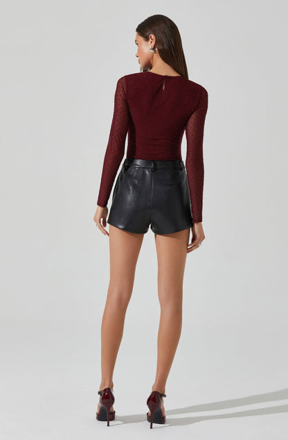 Ancira Rhinestone Mesh Bodysuit