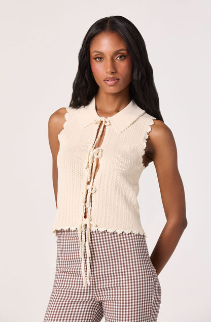 Blair Knit Tie-Front Top