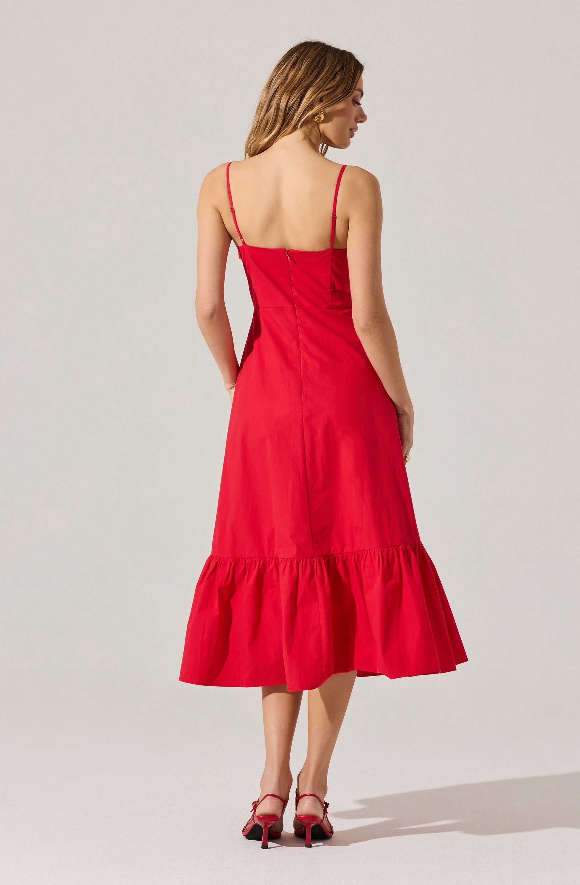 Asymmetrical Bow Midi Dress