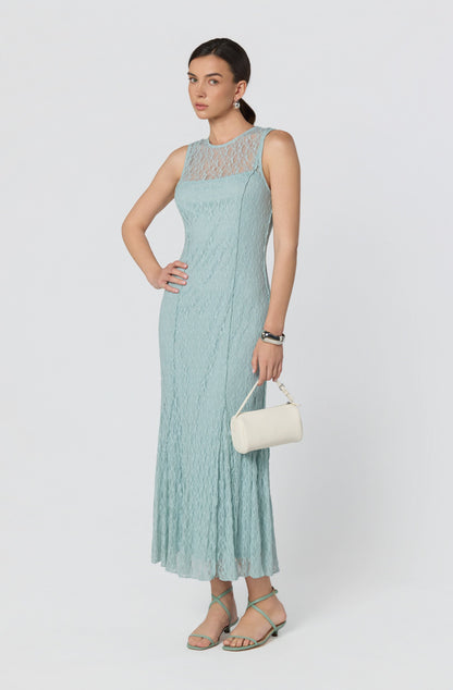 Annabella Semi-Sheer Lace Maxi Dress