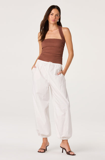 Airen Balloon Drawstring Wide-Leg Pants