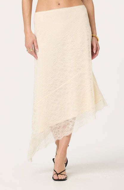 Asym lace skirt
