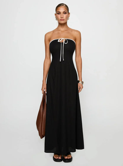 Bijou Strapless Maxi Dress Black