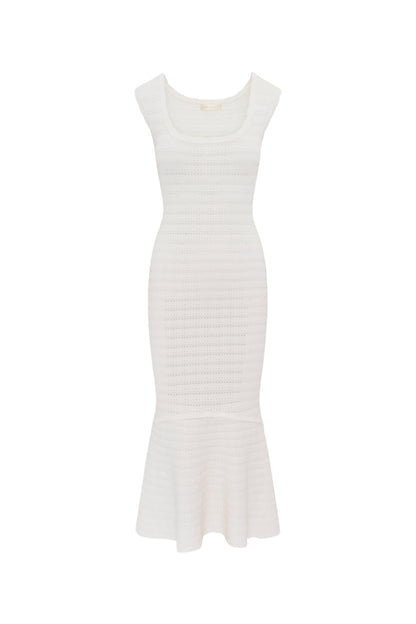Leigh Pointelle Knit Midi Dress