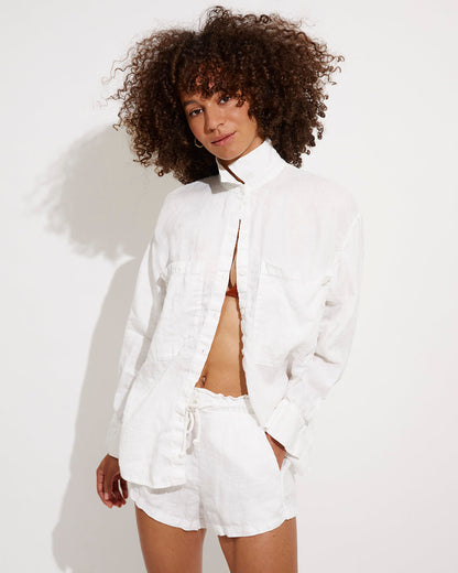 Getaway Button Down - Coconut