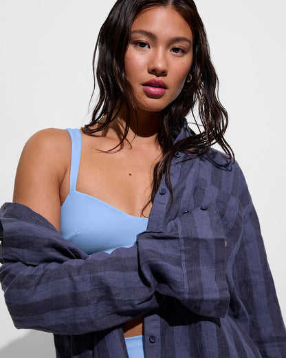 Getaway Button Down - Poolside Stripe: Varsity / Sprint