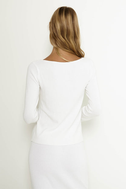 SNDYS Etta Top White