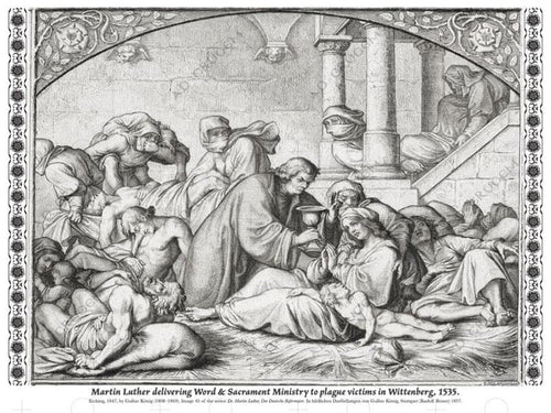 Ad Crucem - Luther Communes Wittenberg Plague Victims Poster