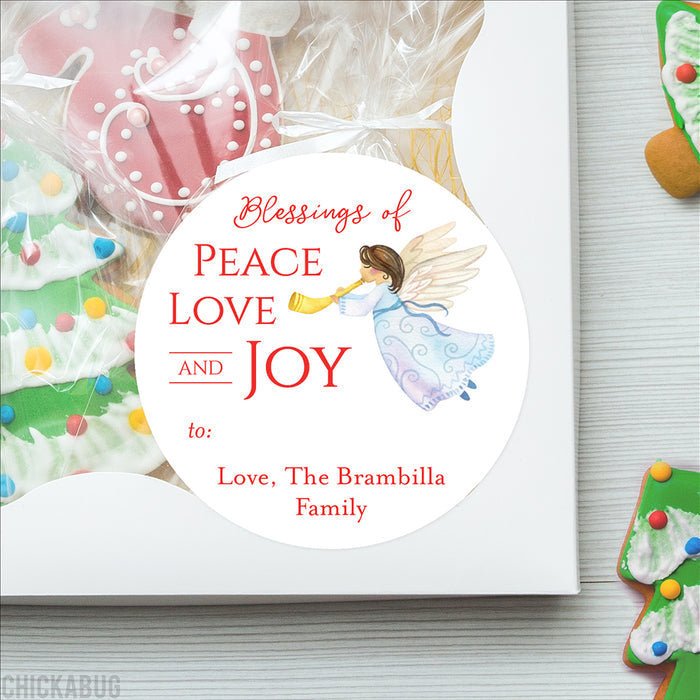 Angel Christmas Gift Labels