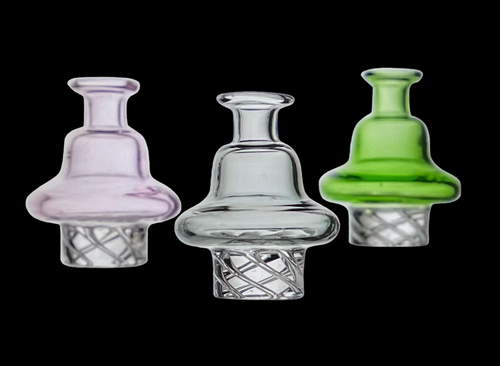 Black Sheep Glass Spinner Carb Cap – Premium glass carb cap designed for optimal airflow and vaporization, available in assorted vibrant colors for an enhanced dabbing experience.