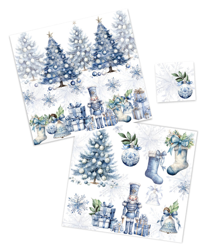 BLUE CHRISTMAS PAPER PLACEMAT