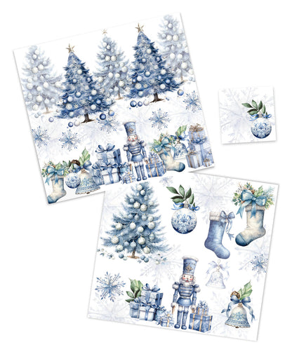 BLUE CHRISTMAS PAPER PLACEMAT