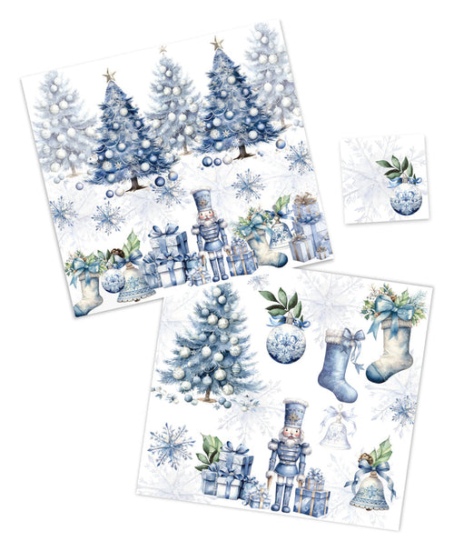 BLUE CHRISTMAS PAPER PLACEMAT