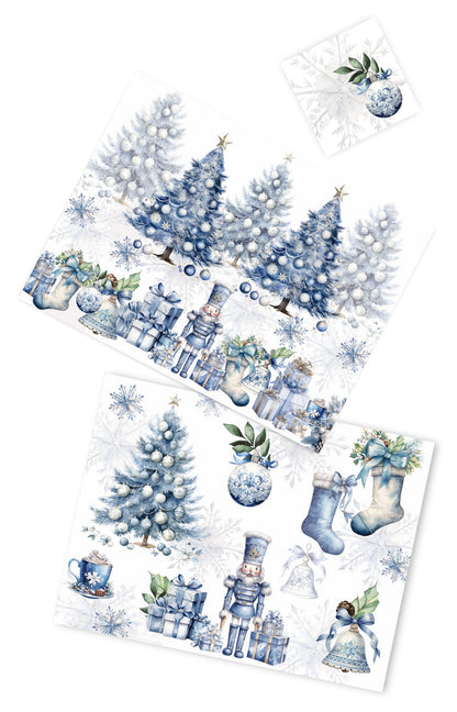 BLUE CHRISTMAS PAPER PLACEMAT