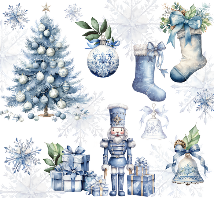 BLUE CHRISTMAS PAPER PLACEMAT