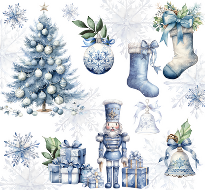 BLUE CHRISTMAS PAPER PLACEMAT