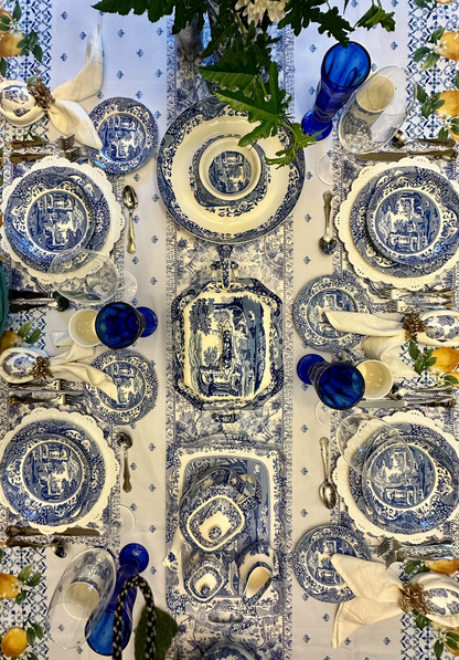 BLUE TOILE PAPER PLACEMAT