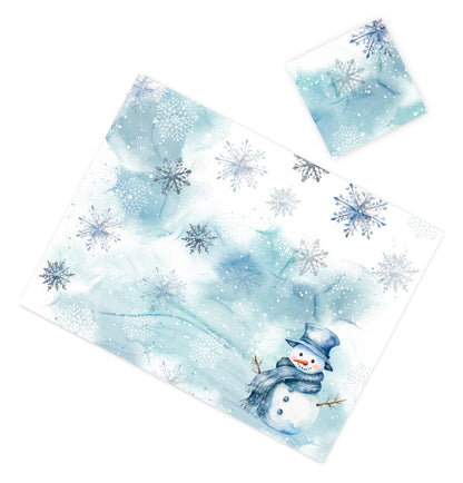 BLUE WINTER  PAPER PLACEMAT
