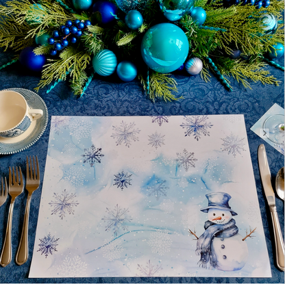 BLUE WINTER  PAPER PLACEMAT