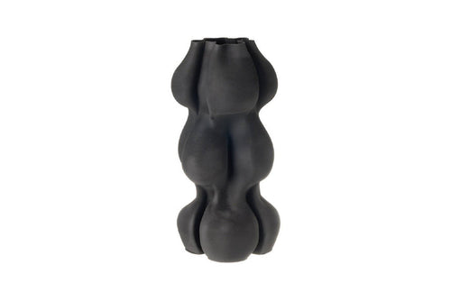 Bubble Ceramic Vase Black - Medium