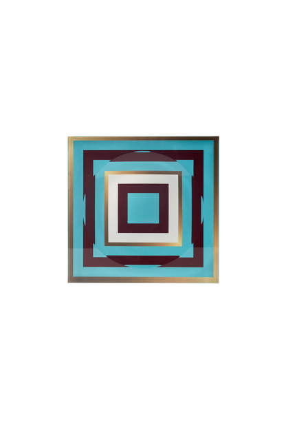 Candy Bowl - Gold and Blue Squares