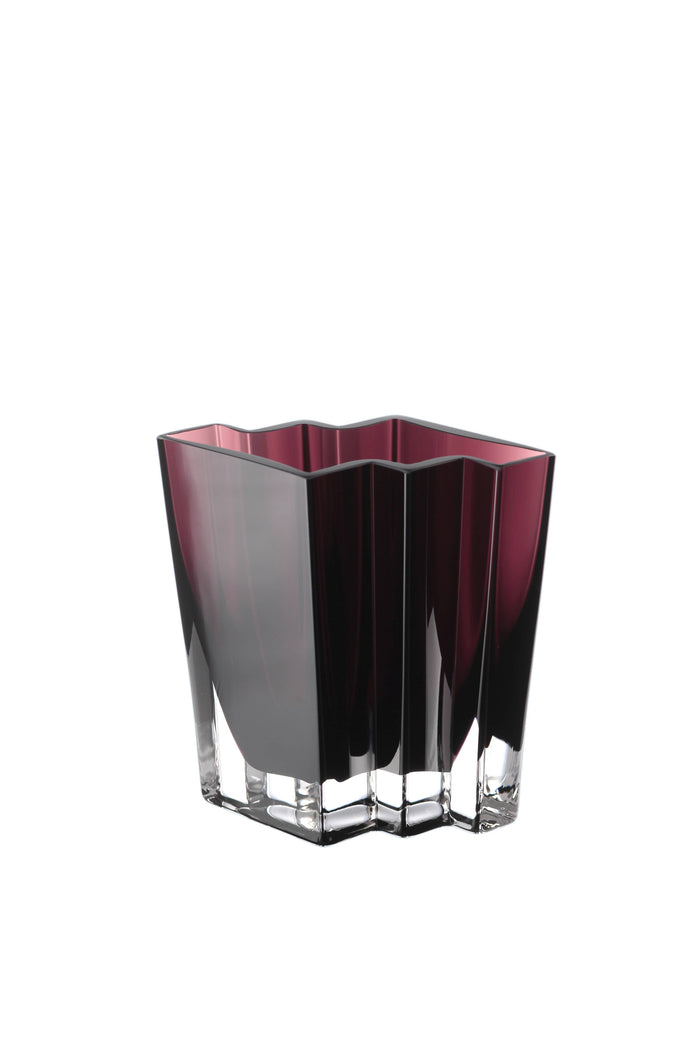 Chevron Vase Amethyst - Large