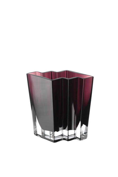 Chevron Vase Amethyst - Small